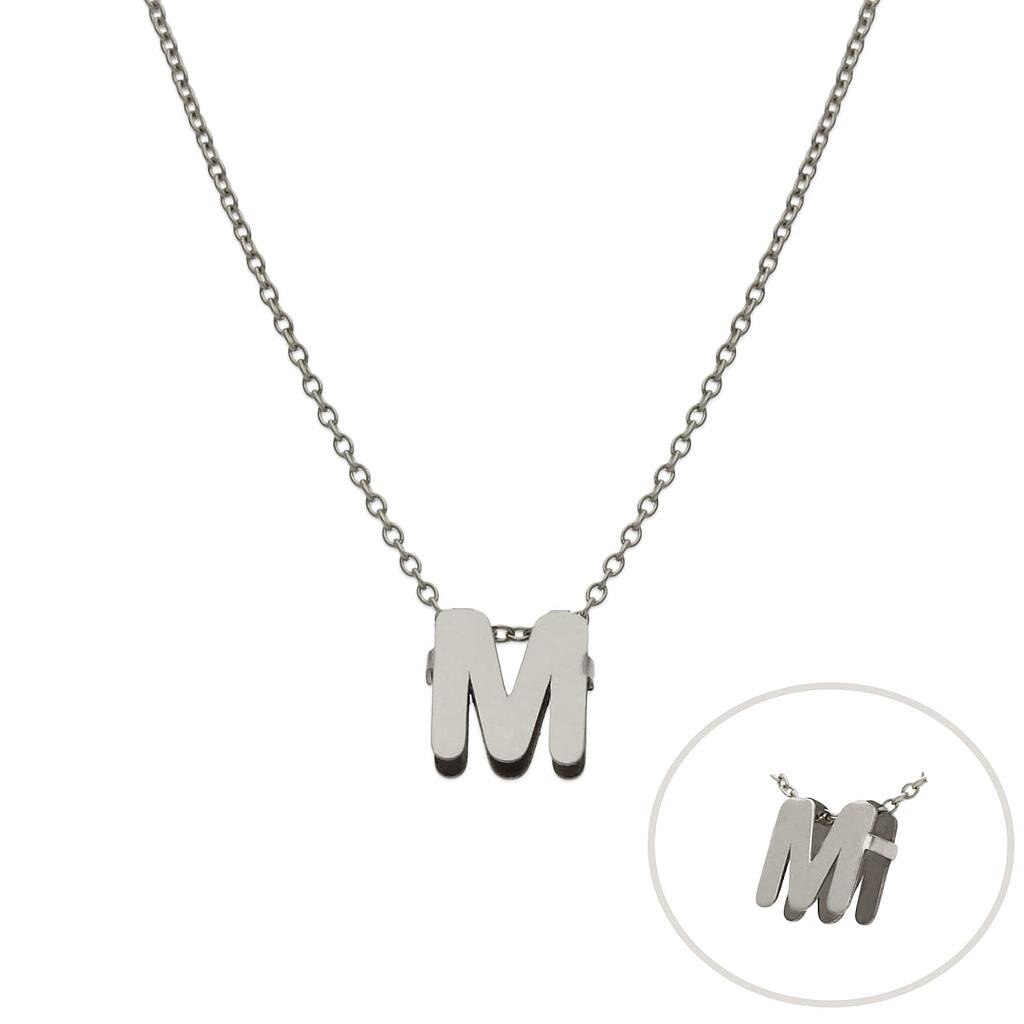 GARGANTILLA ORO BLANCO 18KL LETRA - Abecedario: s 