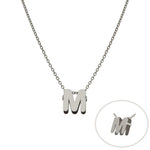GARGANTILLA ORO BLANCO 18KL LETRA - Abecedario: w 