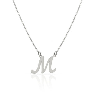 GARGANTILLA ORO BLANCO 18KL LETRA INGLESA - Abecedario: q 