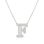 GARGANTILLA ORO BLANCO 18KL LETRA + NOMBRE - Abecedario: f 