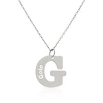GARGANTILLA ORO BLANCO 18KL LETRA + NOMBRE - Abecedario: g 