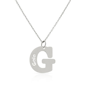 GARGANTILLA ORO BLANCO 18KL LETRA + NOMBRE - Abecedario: g 