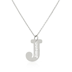 GARGANTILLA ORO BLANCO 18KL LETRA + NOMBRE - Abecedario: j 