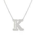 GARGANTILLA ORO BLANCO 18KL LETRA + NOMBRE - Abecedario: k 