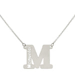 GARGANTILLA ORO BLANCO 18KL LETRA + NOMBRE - Abecedario: m 