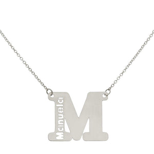 GARGANTILLA ORO BLANCO 18KL LETRA + NOMBRE - Abecedario: m 