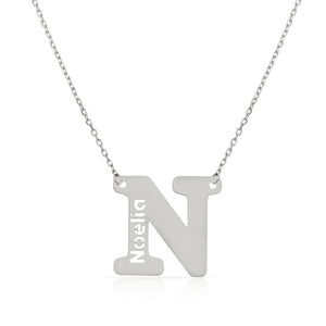 GARGANTILLA ORO BLANCO 18KL LETRA + NOMBRE - Abecedario: n 
