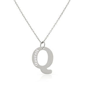 GARGANTILLA ORO BLANCO 18KL LETRA + NOMBRE - Abecedario: q 