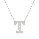 GARGANTILLA ORO BLANCO 18KL LETRA + NOMBRE - Abecedario: t 