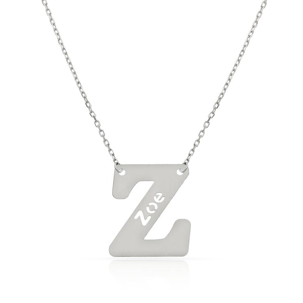 GARGANTILLA ORO BLANCO 18KL LETRA + NOMBRE - Abecedario: z 
