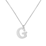 GARGANTILLA ORO BLANCO 18KL LETRA RECTA - Abecedario: g 