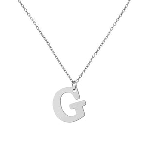 GARGANTILLA ORO BLANCO 18KL LETRA RECTA - Abecedario: g 
