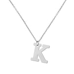 GARGANTILLA ORO BLANCO 18KL LETRA RECTA - Abecedario: k 