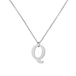 GARGANTILLA ORO BLANCO 18KL LETRA RECTA - Abecedario: q 