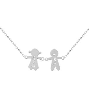 GARGANTILLA ORO BLANCO 18KL NIÑOS - Niños: 4 Niños 
