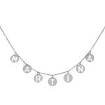 GARGANTILLA ORO BLANCO 18KL NOMBRE MINI CHARMS - Nombres: 4 Letras 