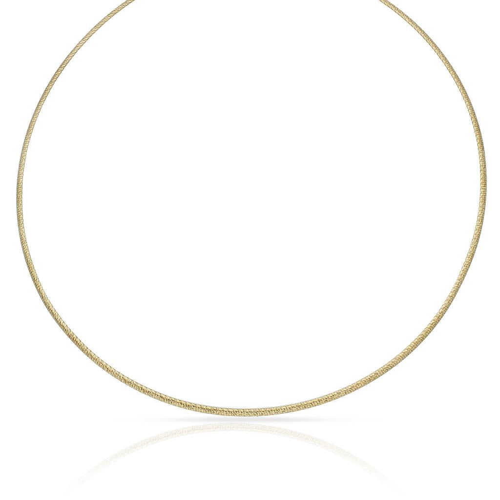 GARGANTILLA TALLADA ORO 18KL 2MM - Peso: 8.90 gr 
