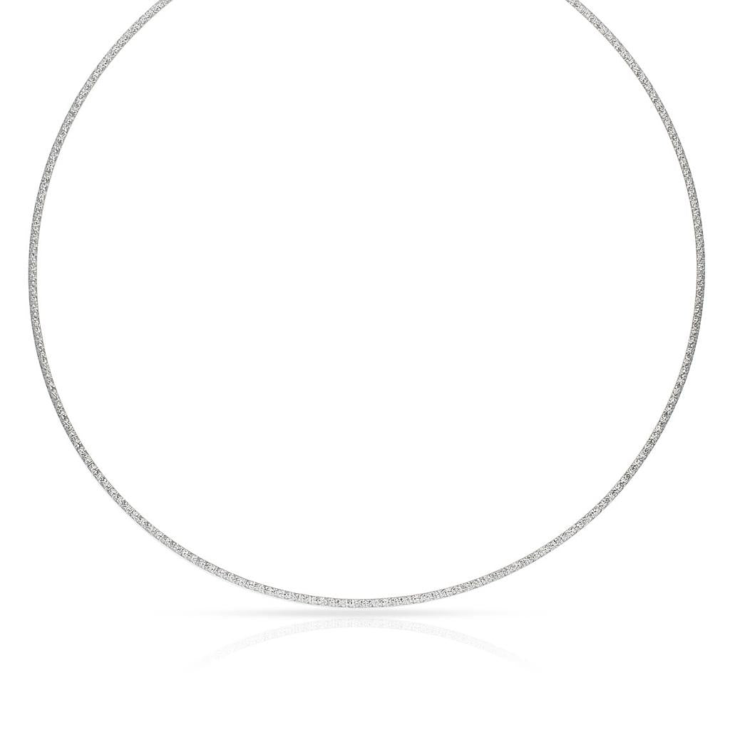 GARGANTILLA TALLADA ORO18KL BLANCO - Peso: 8.70 gr 