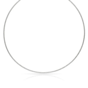 GARGANTILLA TALLADA ORO18KL BLANCO - Peso: 8.70 gr 