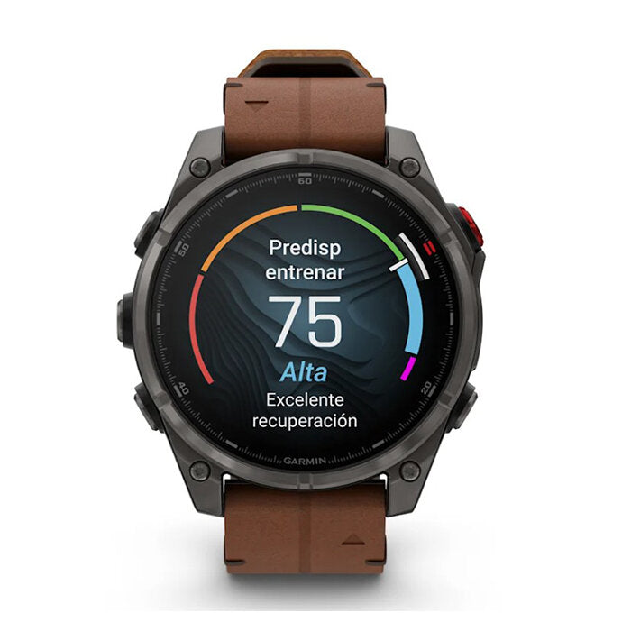 Garmin fēnix 8 Pro 47 mm AMOLED Titanio Correa Cuero 010-03198-40