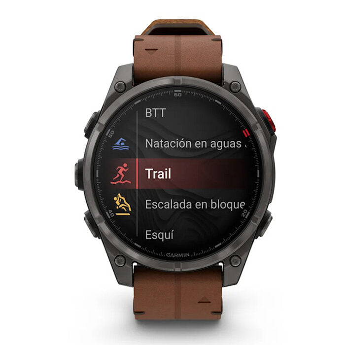 Garmin fēnix 8 Pro 47 mm AMOLED Titanio Correa Cuero 010-03198-40
