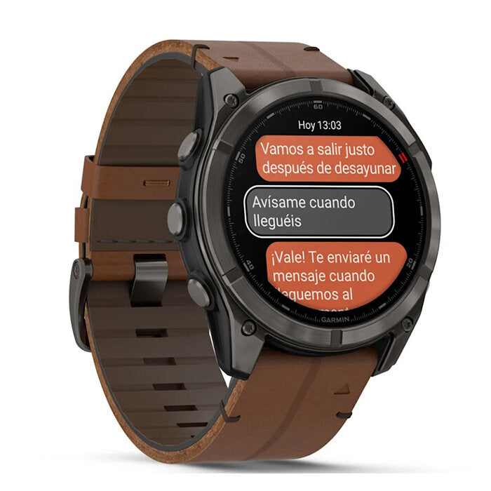 Garmin fēnix 8 Pro 51 mm AMOLED Titanio Cuero 010-03199-40