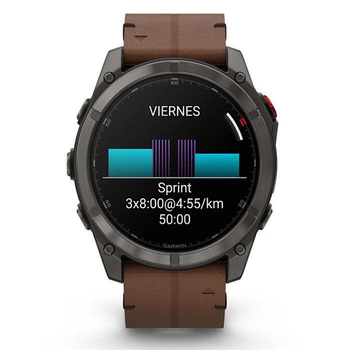 Garmin fēnix 8 Pro 51 mm AMOLED Titanio Cuero 010-03199-40