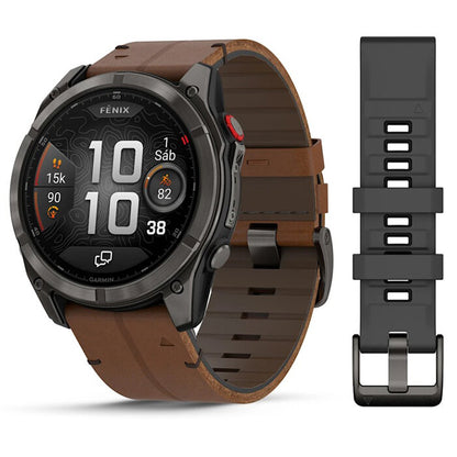 Garmin fēnix 8 Pro 51 mm AMOLED Titanio Cuero 010-03199-40