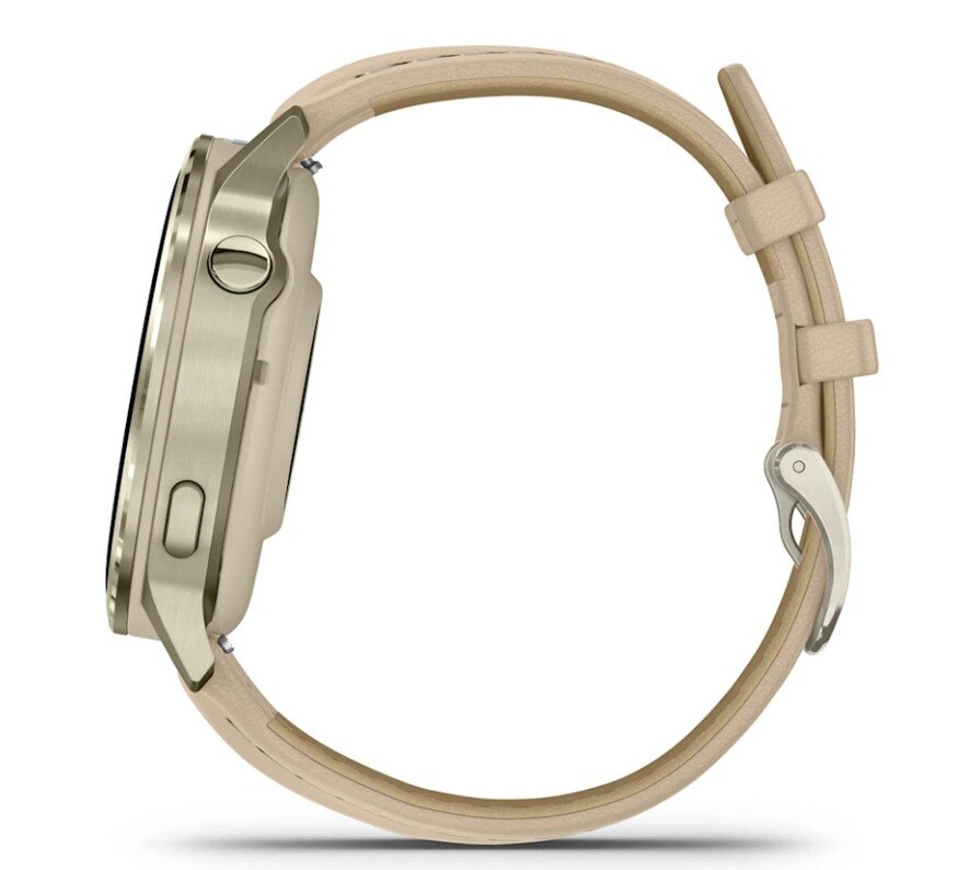 Garmin Venu 4 Cuero Beige 41mm + Correa Silicona Blanca 010-03013-03