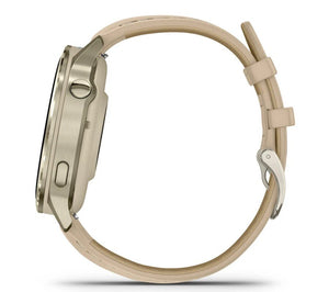 Garmin Venu 4 Cuero Beige 41mm + Correa Silicona Blanca 010-03013-03