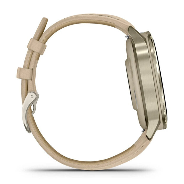 Garmin Venu 4 Cuero Beige 41mm + Correa Silicona Blanca 010-03013-03