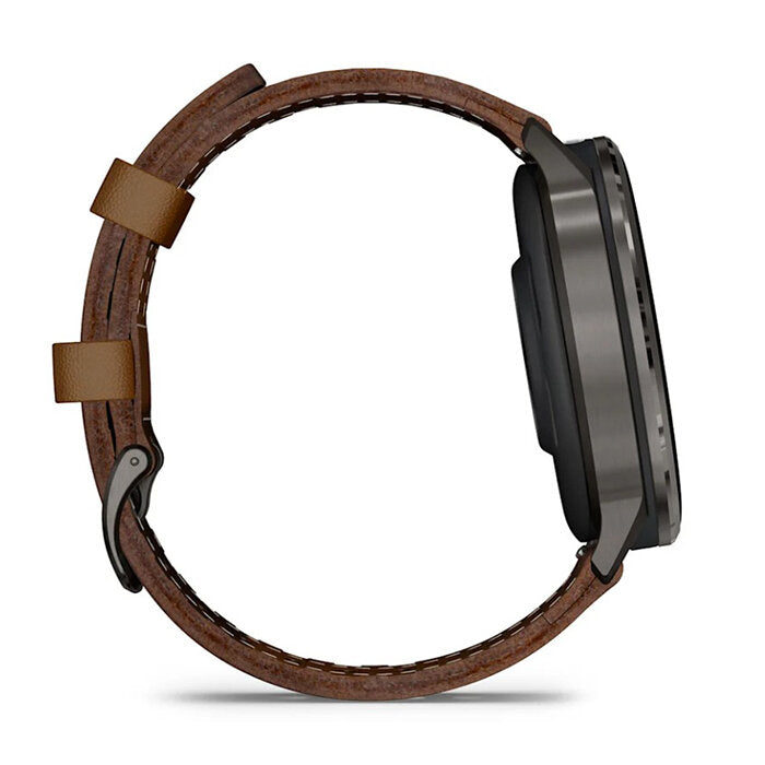Garmin Venu 4 Cuero Marrón 45mm + Correa Silicona Negra 010-03014-03