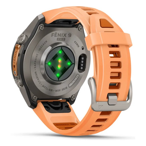 Reloj Garmin Fēnix® 9 Pro  inReach® 43mm Titanio correa salmón/naranja  010-04335-01