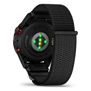 Garmin Approach S72 47 mm Black/Red DLC Watch – GPS Golf 010-04148-02