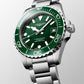 Longines Hydroconquest L3.779.4.06.6: esfera verde, bisel cerámico verde y brazalete de acero