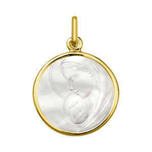 Medalla Argyor nácar Virgen y Niño. O750 O.A.