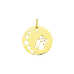 Medalla Argyor ángel + estrellas bañada en oro