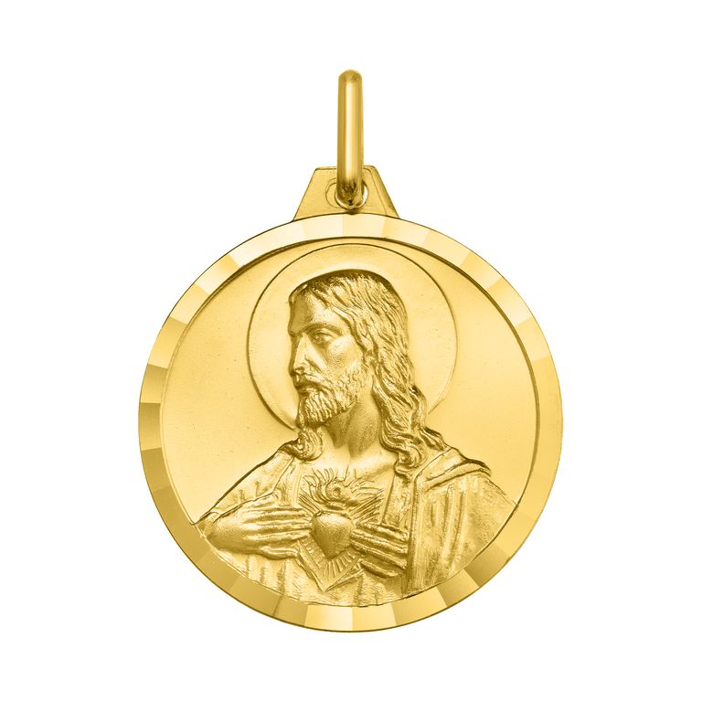 Medalla Argyor Sagrado corazón gold750j