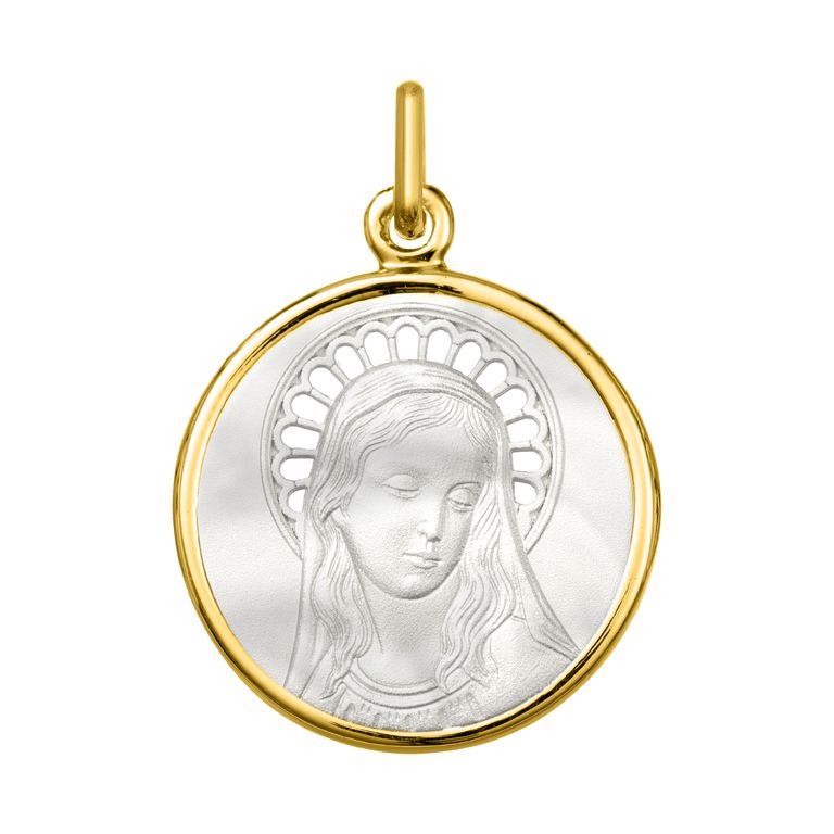 Medalla Argyor virgen.corona.nácar O750 O.A.
