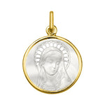 Medalla Argyor virgen.corona.nácar o750j