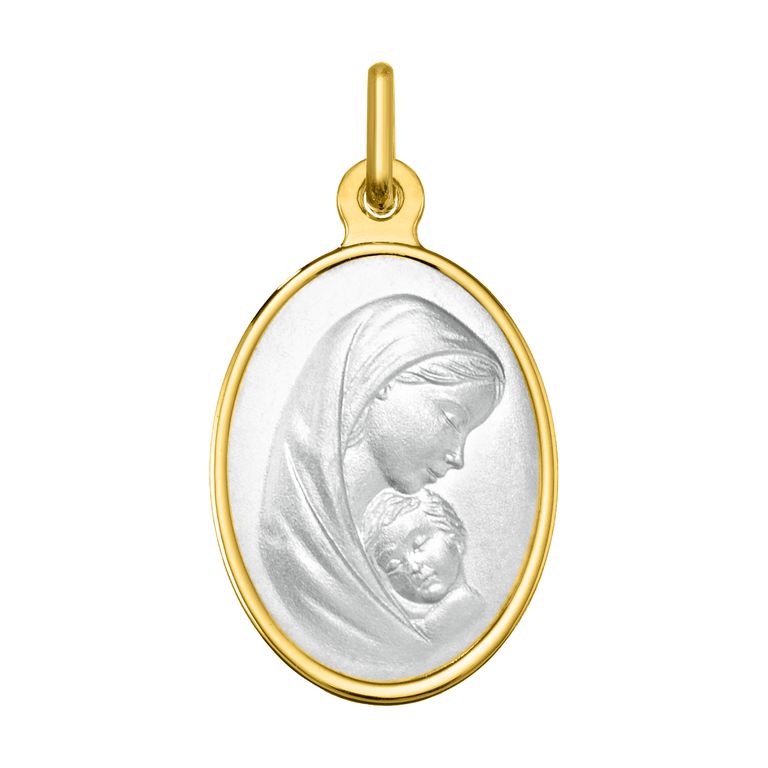 Medalla Argyor Virgen y Niño O750 O.A.+rh