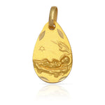 MEDALLA ORO 18 KL NIÑO EN PAJA - 11x18MM - Peso: 1.25 gr 