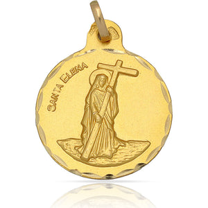 MEDALLA ORO 18 KL SANTA ELENA - 21MM - Peso: 2.85 gr 