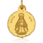 MEDALLA ORO 18 KL SANTA RITA - 21MM - Peso: 2.90 gr 