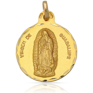 MEDALLA ORO 18 KL VIRGEN DE GUADALUPE - 21MM - Peso: 3.05 gr 