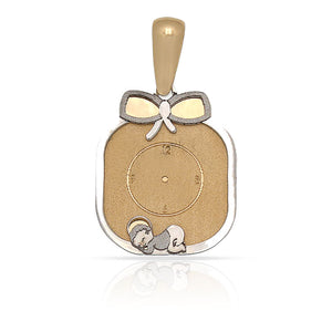 MEDALLA ORO 18KL BEBE Y RELOJ - 13X15MM - Peso: 1.30 gr 