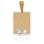 MEDALLA ORO 18KL BEBE Y RELOJ - 13X18MM - Peso: 0.95 gr 