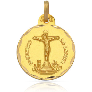 MEDALLA ORO 18KL C. DE LA LAGUNA - 21MM  - Peso: 2.90 gr 