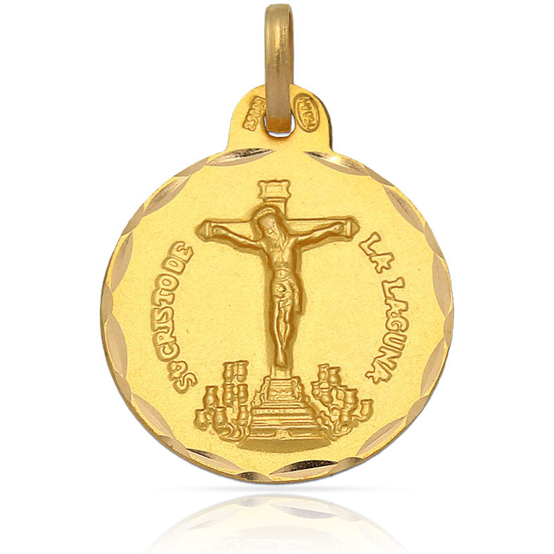 MEDALLA ORO 18KL C. DE LA LAGUNA - 21MM  - Peso: 3.05 gr 