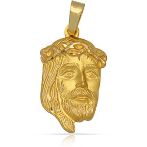 MEDALLA ORO 18KL CARA DE CRISTO - 20X33MM - Peso: 4.45 gr 